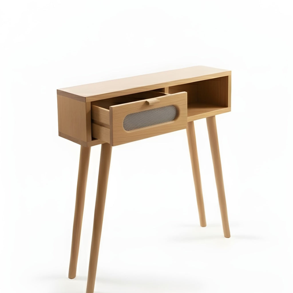 ⚡ HarmatJaggi Modern Handcrafted Wooden Console Table with Hidden Wireless Charge