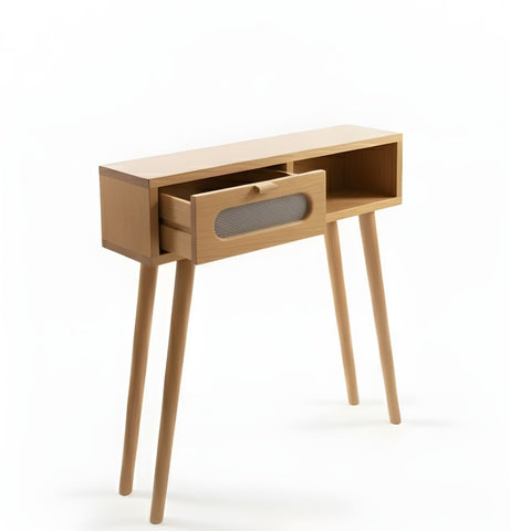 ⚡ HarmatJaggi Modern Handcrafted Wooden Console Table with Hidden Wireless Charge