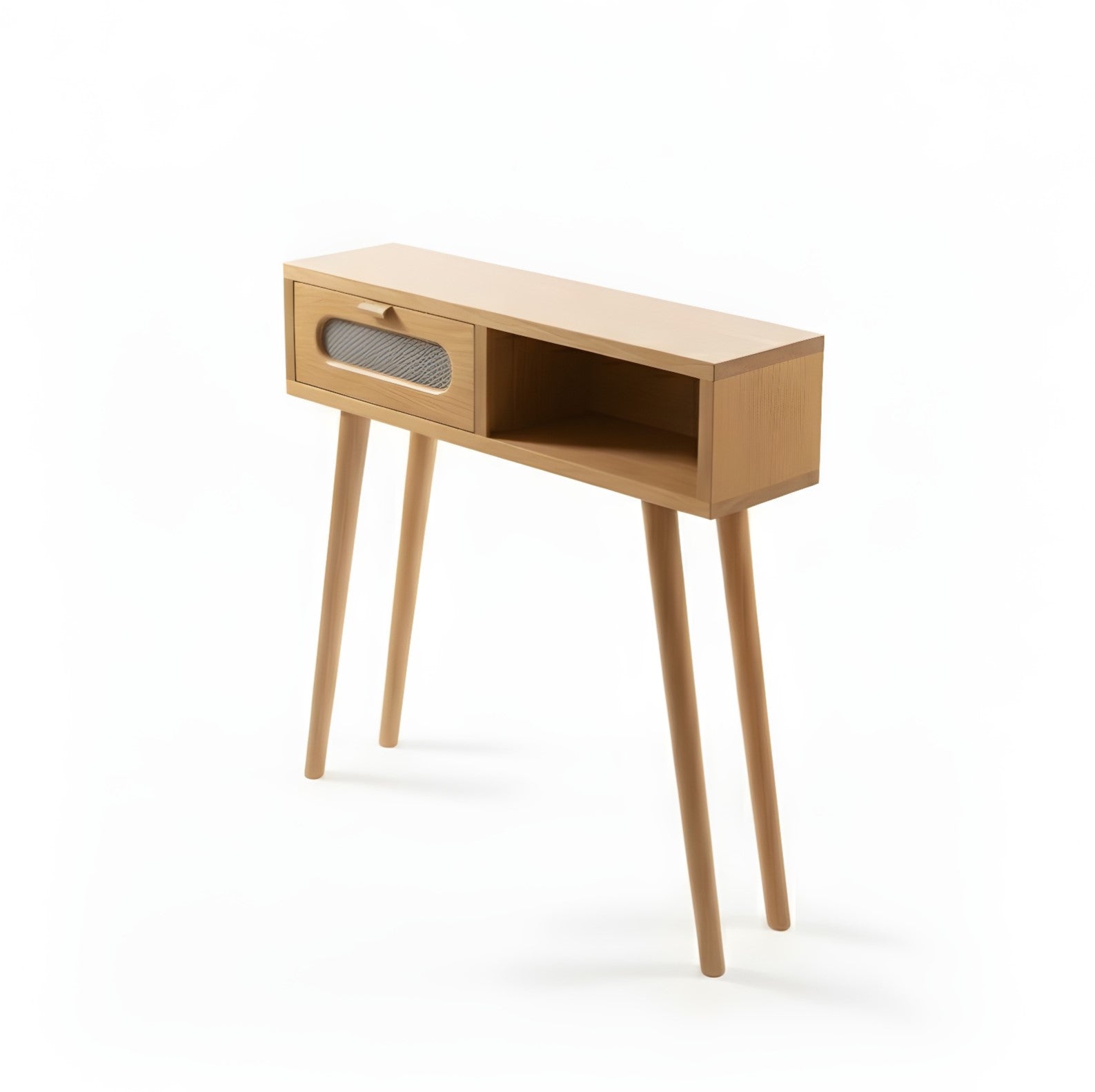 ⚡ HarmatJaggi Modern Handcrafted Wooden Console Table with Hidden Wireless Charge