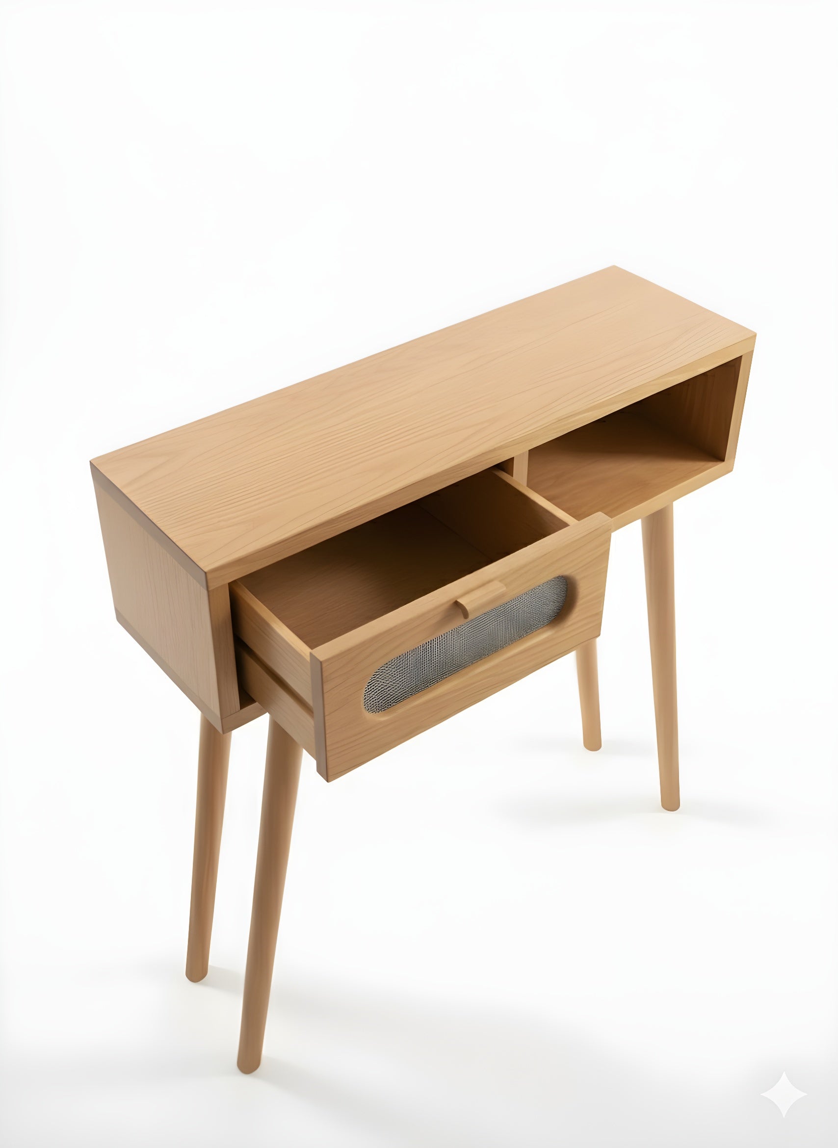 ⚡ HarmatJaggi Modern Handcrafted Wooden Console Table with Hidden Wireless Charge