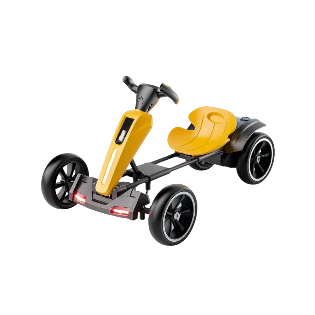 12V Electric Kids Pedal Go Kart, Folder Go Kart, Outdoor Ride On Toy With Adjustable Seat, 4 Non-Slip EVA Wheels For Boys And Girls For Age 3-8 Years Old