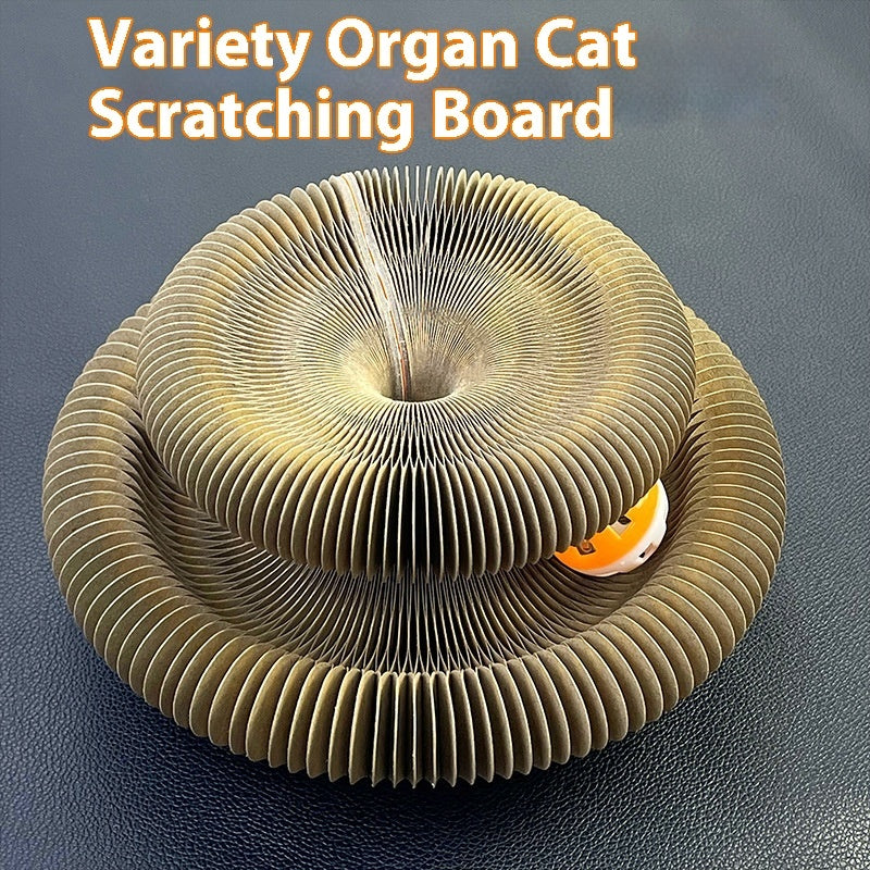 Organ Cat Scratch Board With Ball Magnetic Suction Foldable Changeable
